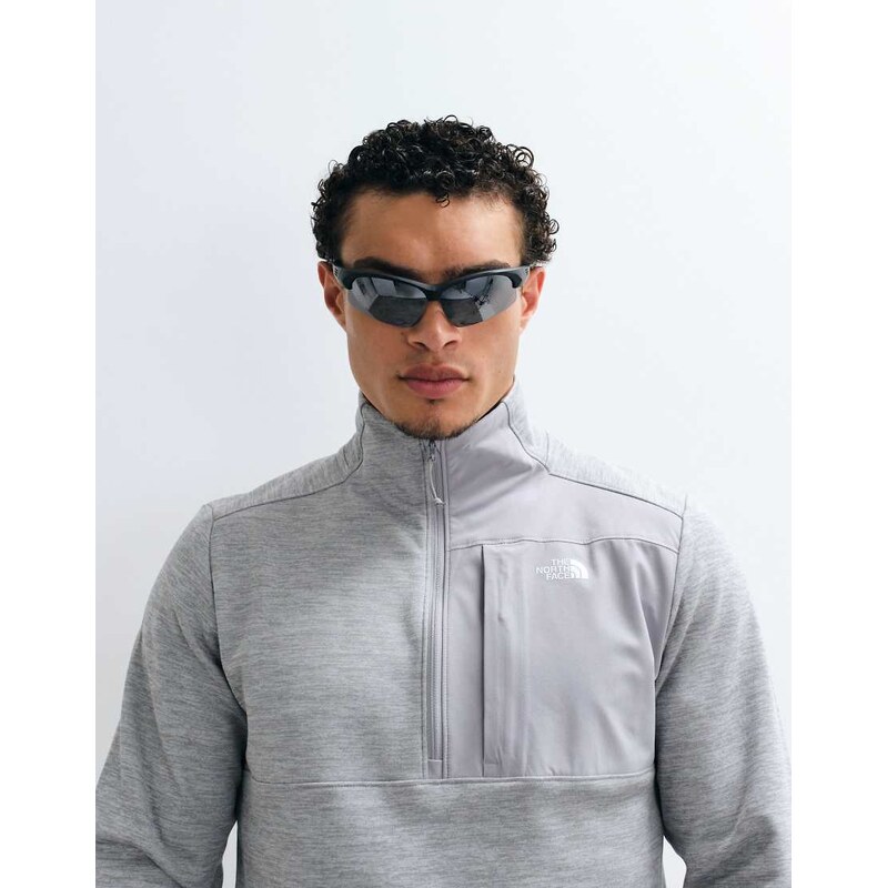 The North Face 1/4 zip performance fleece in light grey