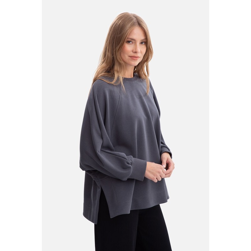 BeWear Womans Knit relaxed fit sweatshirt - steel