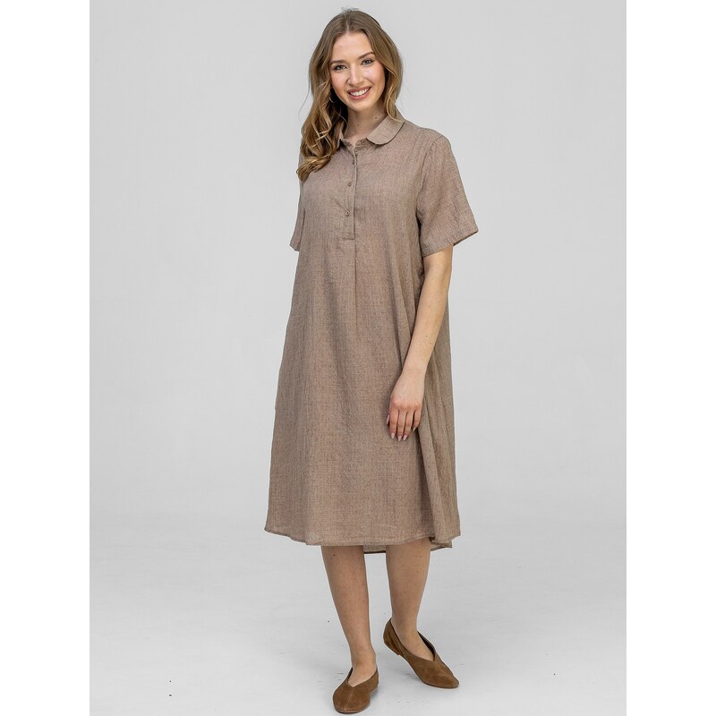 PERSO Womans Womens summer trapeze midi dress with decorative