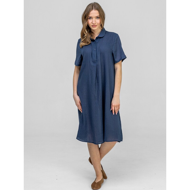 PERSO Womans Womens summer trapeze midi dress with decorative