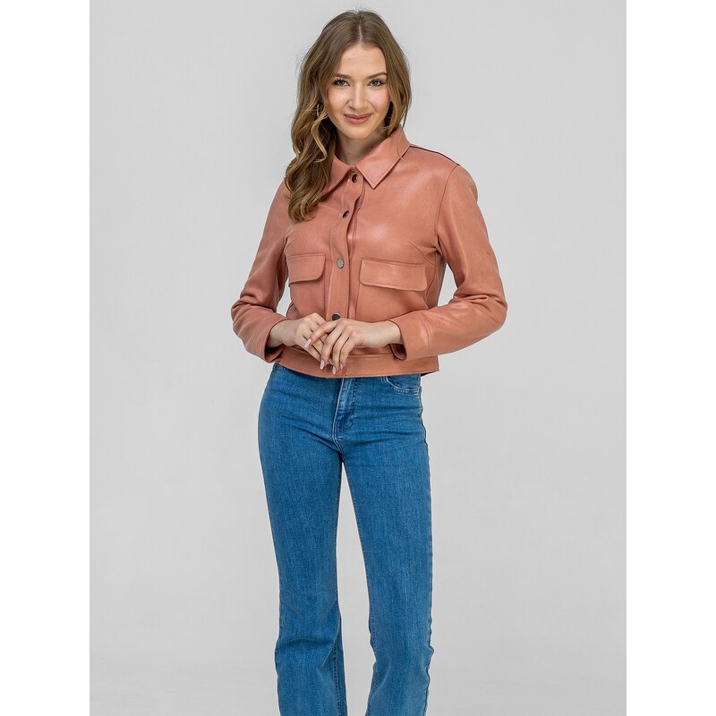 PERSO Womans Stylish short womens jacket with a collar