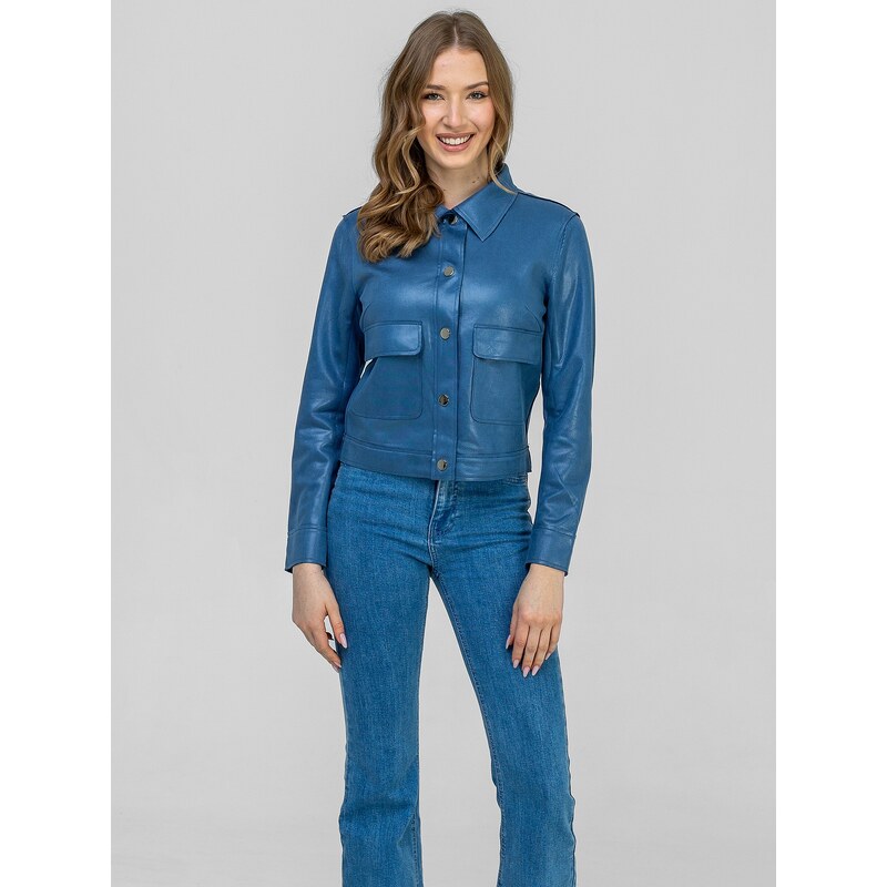 PERSO Womans Stylish short womens jacket with a collar