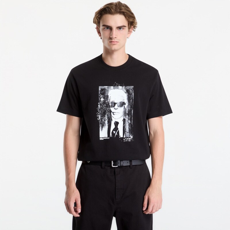 Tričko Karl Lagerfeld Jeans Reg Karl Kameo Tee Black L