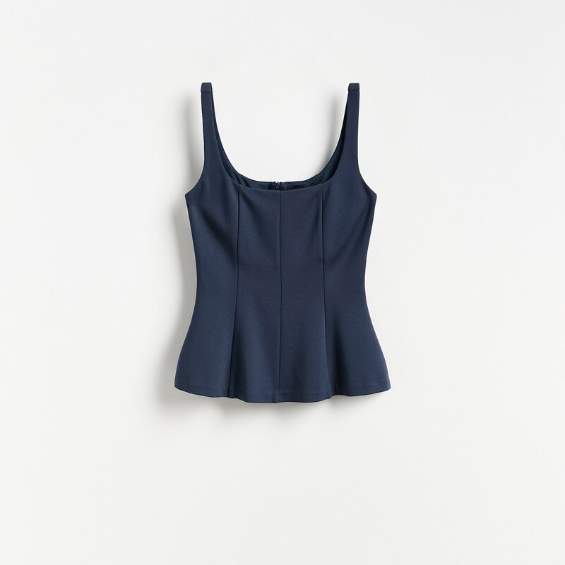 Reserved - LADIES` BLOUSE - tmavomodrá
