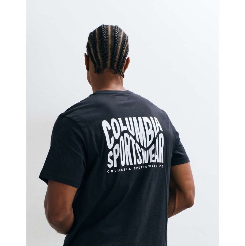 Columbia CSC Outdoor wavy peaks graphic t-shirt in black
