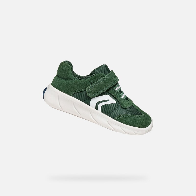 Zelené chlapecké barefoot tenisky Geox Foot-run - Kluci