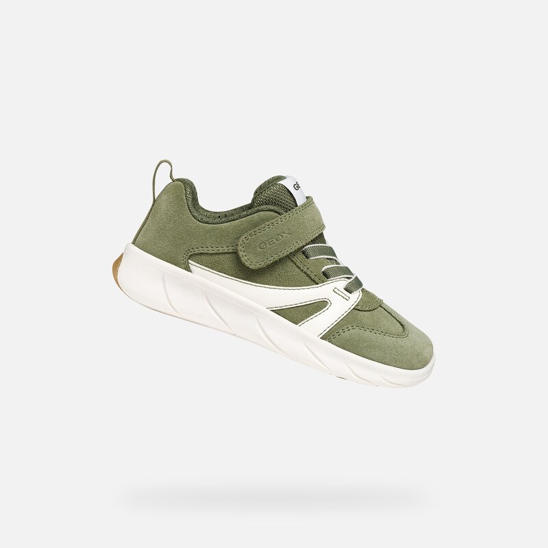 Zelené chlapecké barefoot tenisky Geox Foot-run - Kluci