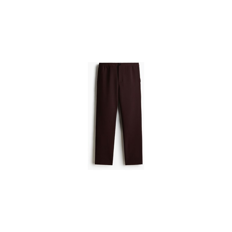 H&M - Keprové kalhoty Regular Fit - Tmavě Hnědá