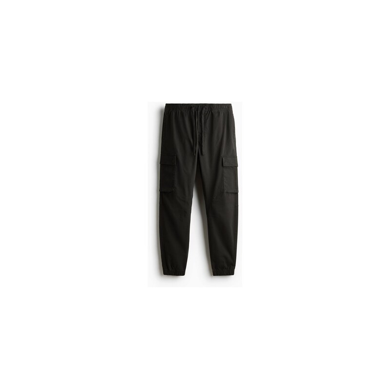 H&M - Kalhoty cargo Slim Fit - Tmavě Šedá