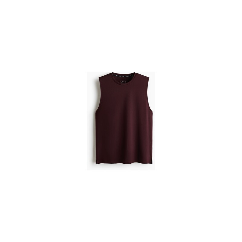 H&M - Sportovní tílko Regular Fit DryMove - Tmavě Švestková