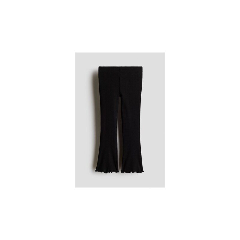H&M - Bavlněné legíny Flared - Černá