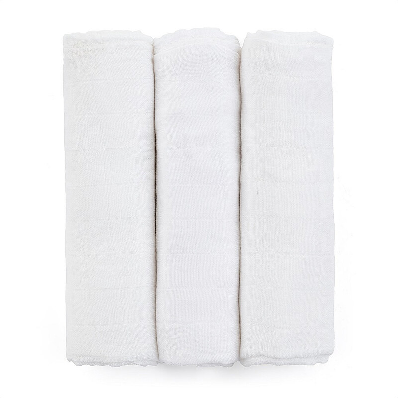 PETITE&MARS Sada plen bambusová muselínová moussy total white 3
