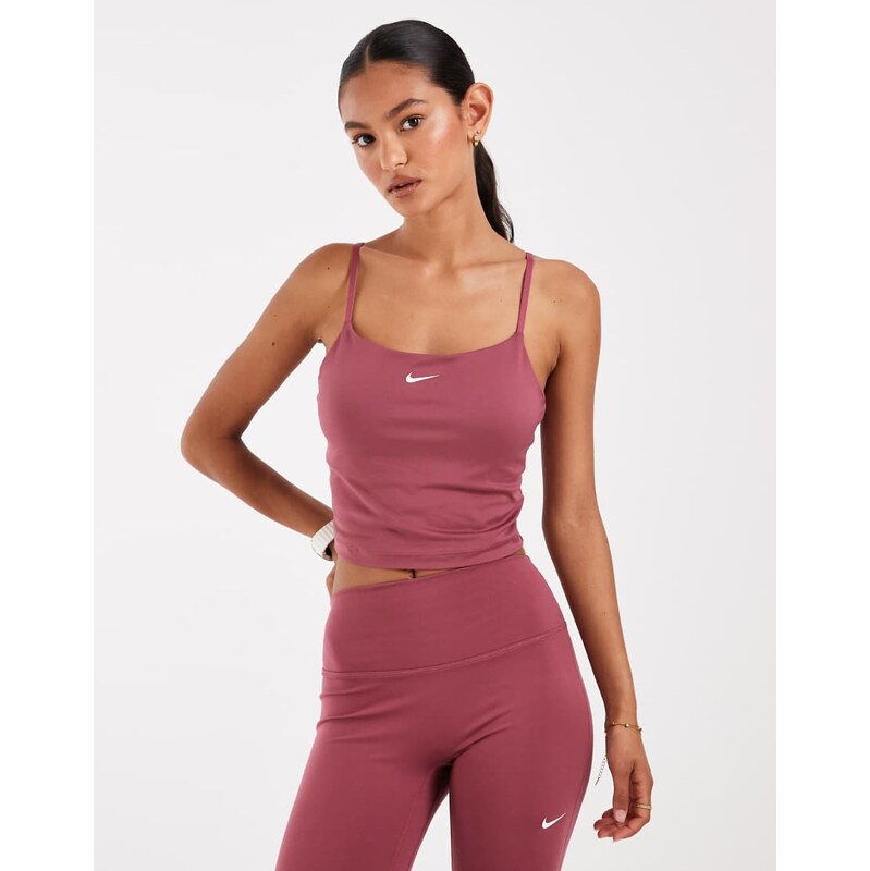 Nike Training One Dri-FIT bra tank top in pink