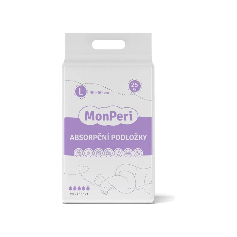 MonPeri Přebalovací podložky L 60x90cm, 25ks