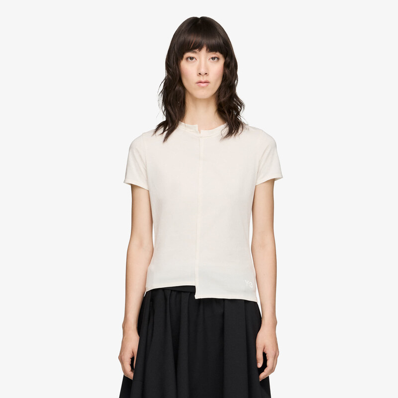 Tričko Y-3 Fitted Short Sleeve Tee Chalk White L