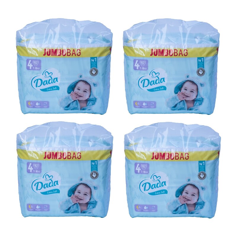 4x Dada JUMBOBAG extra soft 4 MAXI, 7-16kg, 82ks