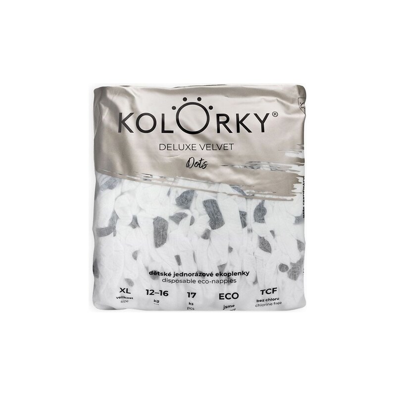 KOLORKY DELUXE VELVET Puntíky, XL 12-16 kg ( 17 ks )
