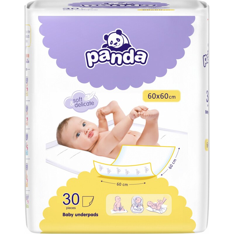 Bella Happy Panda přebalovací podložky 60x60 30 ks