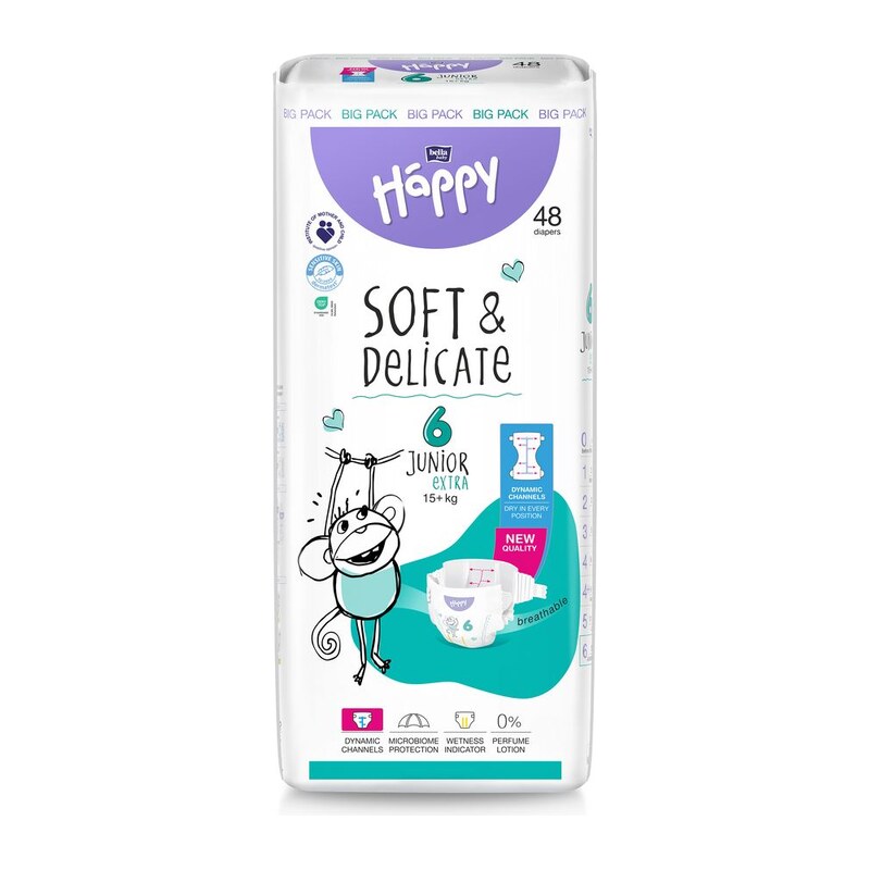 Bella Happy 6 JUNIOR EXTRA Big Pack 15+kg, 48ks