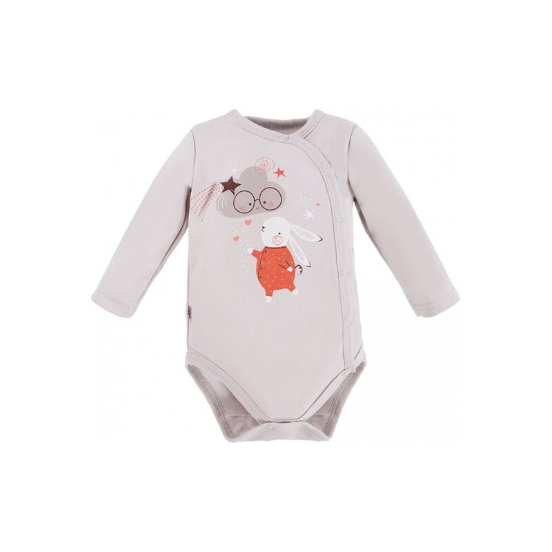 Eevi Body rozepínací s dlouhým rukávem MELLOW šedé - 50