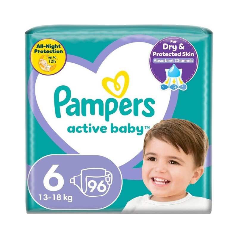 Pampers Active Baby Mega Pack S6, 13-18kg, 96ks