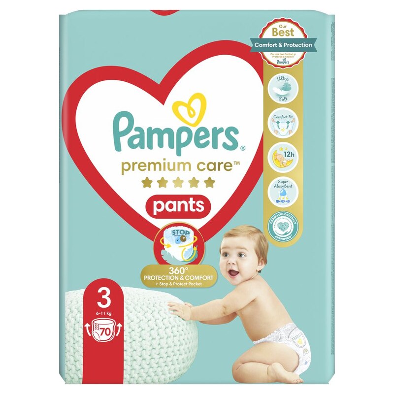 Pampers Premium care 3 Pants , 70ks, 6-11kg