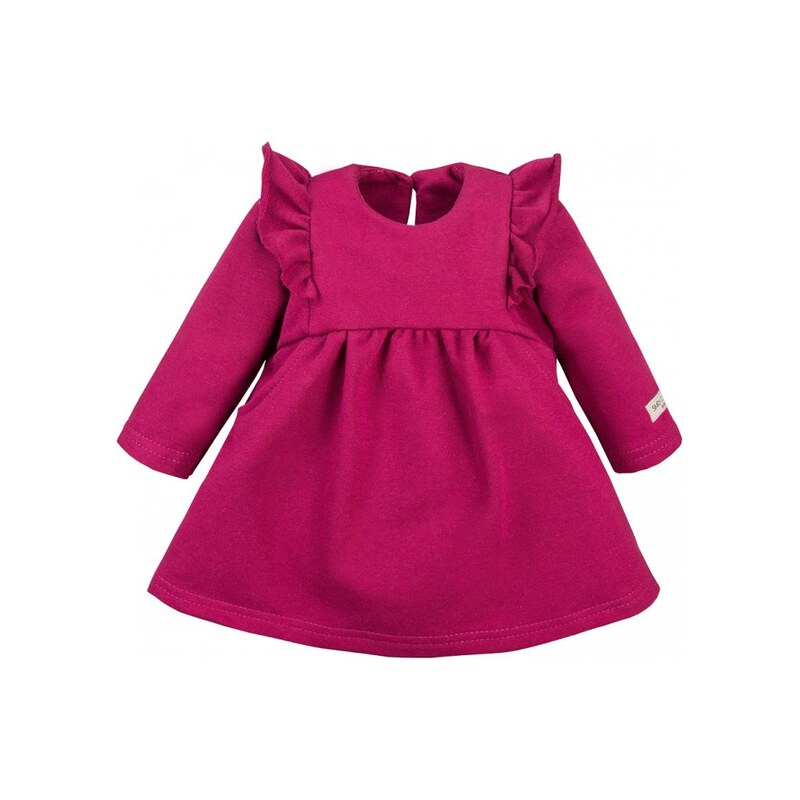 Eevi Dětské šaty s volánky SIMPLY COMFY bordó - 104