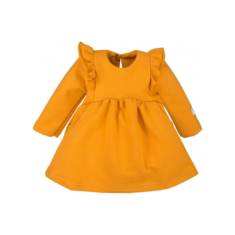Eevi Dětské šaty s volánky SIMPLY COMFY medová - 104