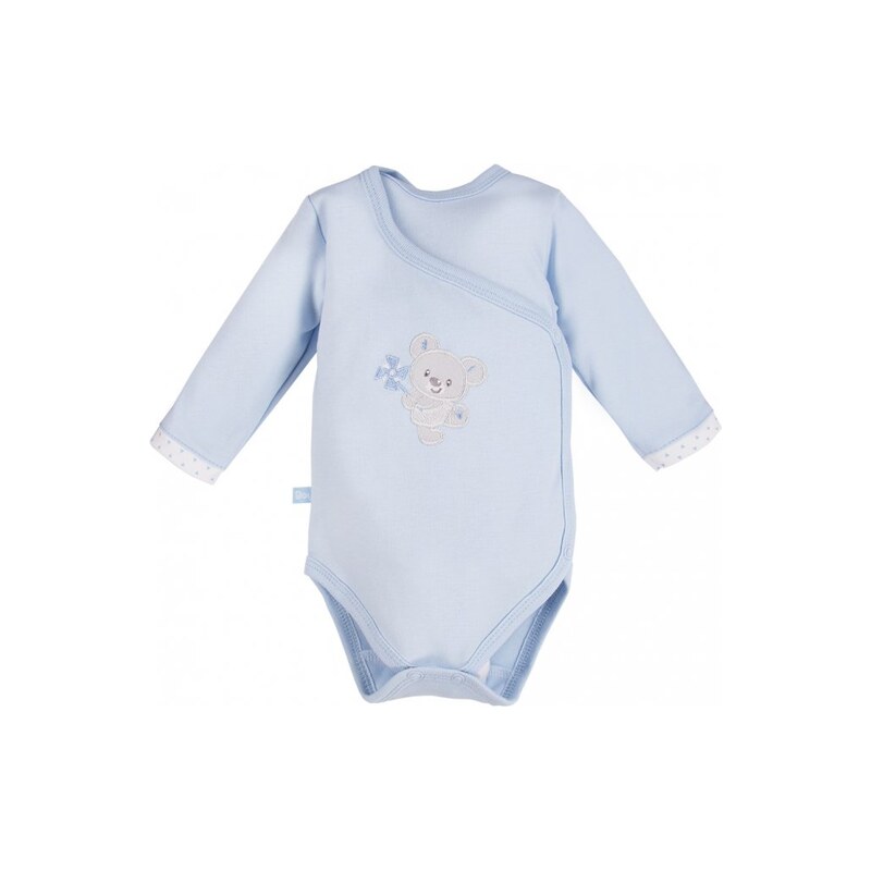 Eevi Body rozepínací s dlouhým rukávem NEWBORN modré - 62