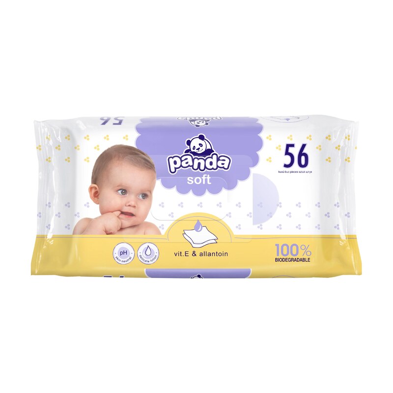 Bella Happy Panda Soft vlhčené ubrousky 56ks