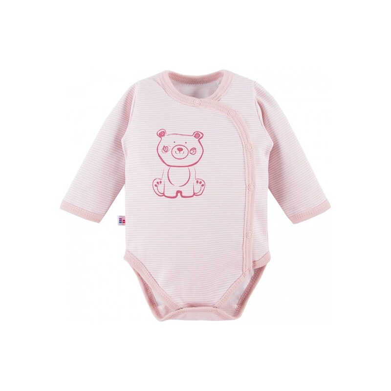 Eevi Body rozepínací s dlouhým rukávem BIG BEAR růžové - 62