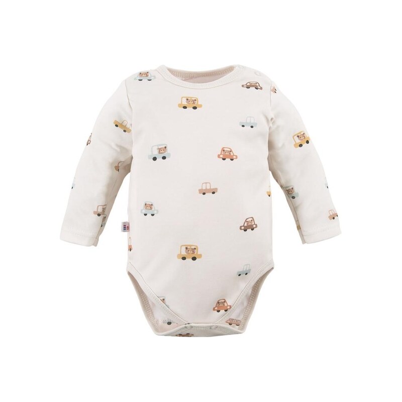 Eevi Body s dlouhým rukávem Cars&Bears ecru - 98