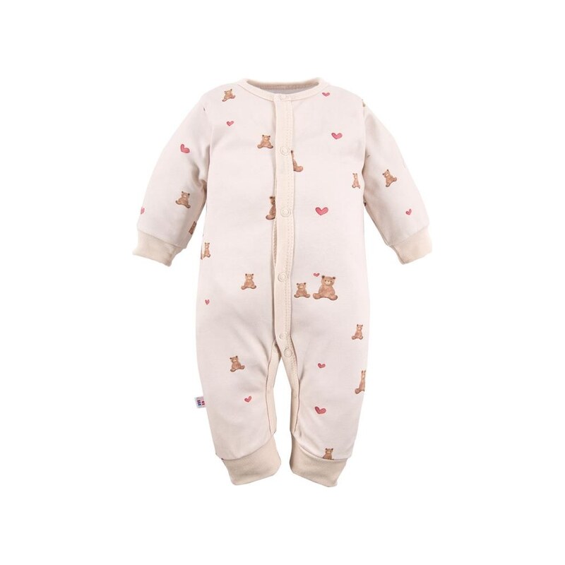 Eevi Overal bez nožiček Hearts&Bears ecru - 62