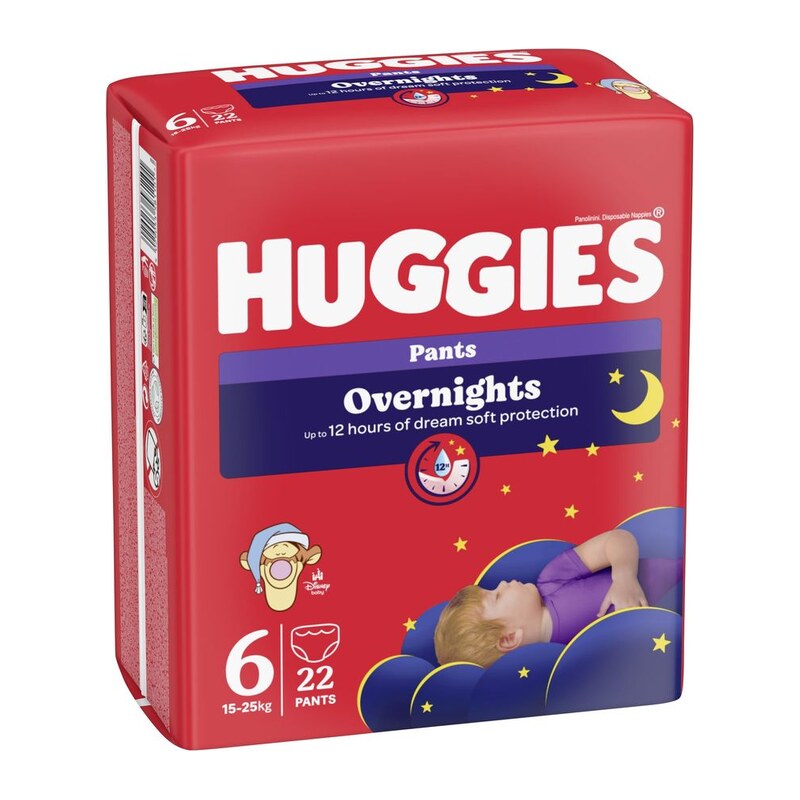 Huggies Overnights Pants 6, 15-25 kg, 22 ks