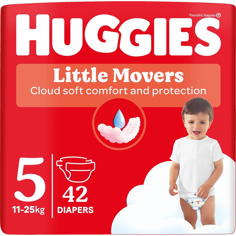 Huggies Little Movers 5, 11-25 kg, 42ks