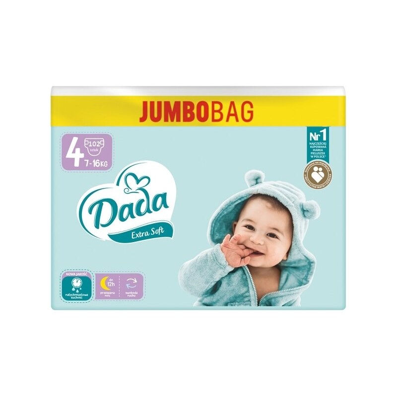 Dada JUMBOBAG extra soft 4 MAXI, 7-16kg, 102ks