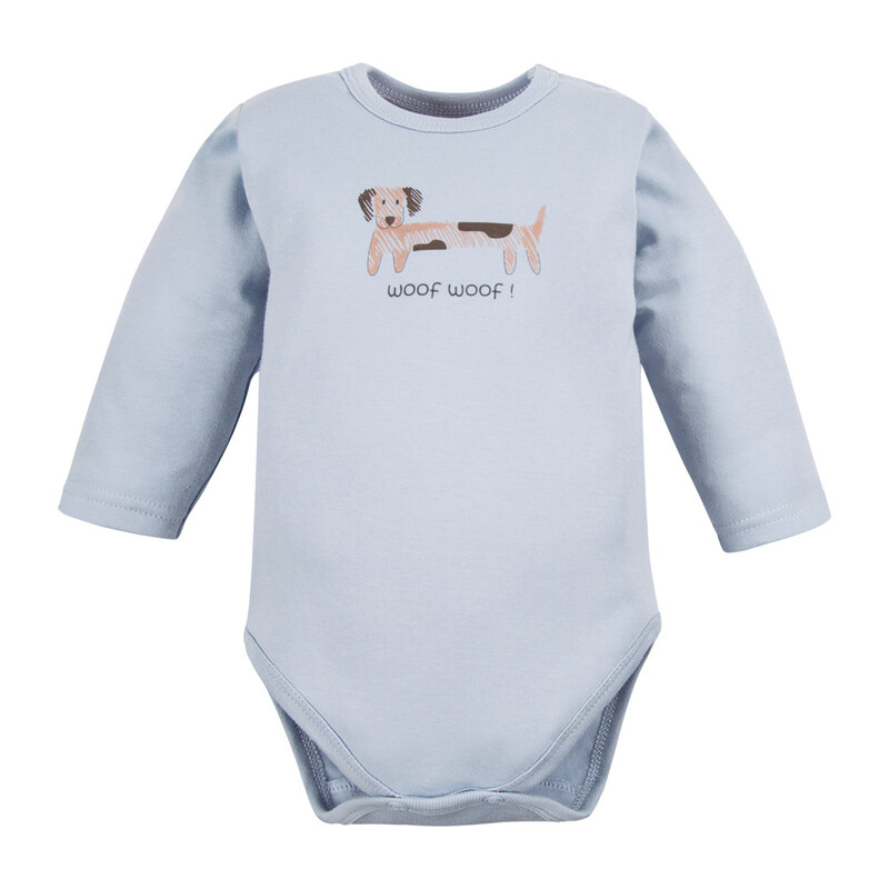Eevi Body s dlouhým rukávem Puppy Playtime modré - 80