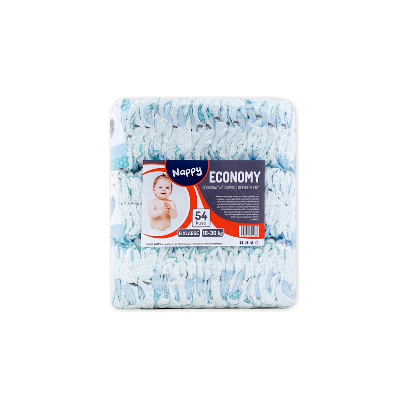 NAPPY Economy 6 XLarge 16-30kg, 54ks