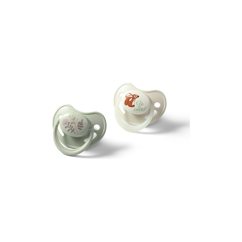 BabyOno Anatomické silikonové dudlíky 6-18m (2ks)