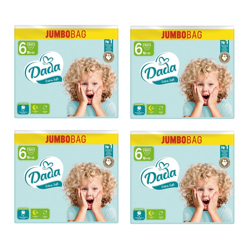 4x Dada JUMBOBAG Extra Soft 6 EXTRA LARGE, 16+kg, 84ks
