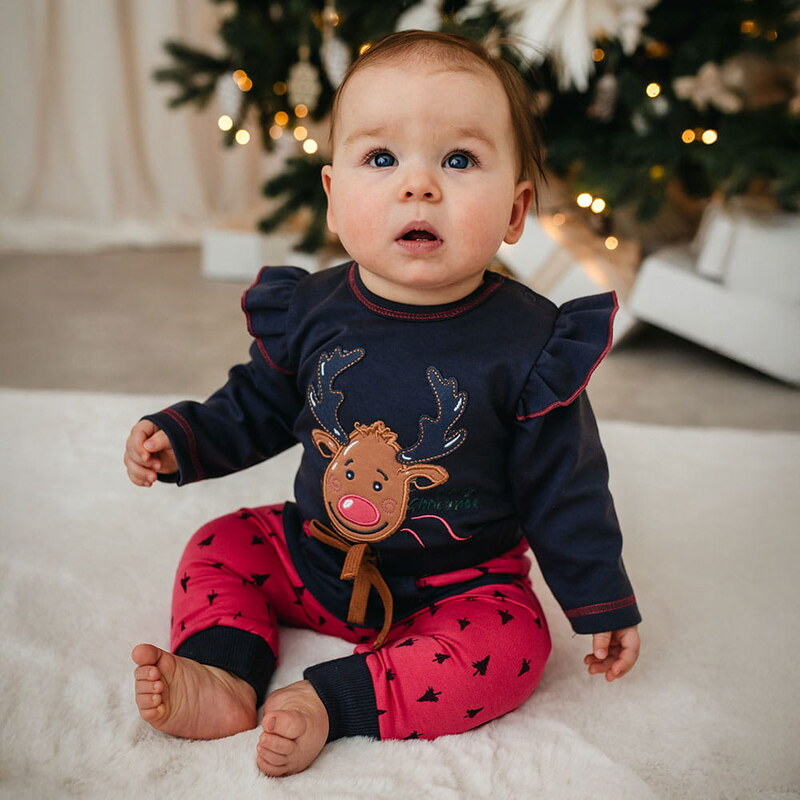 Eevi Kojenecká souprava Hi Reindeer růžová - 74