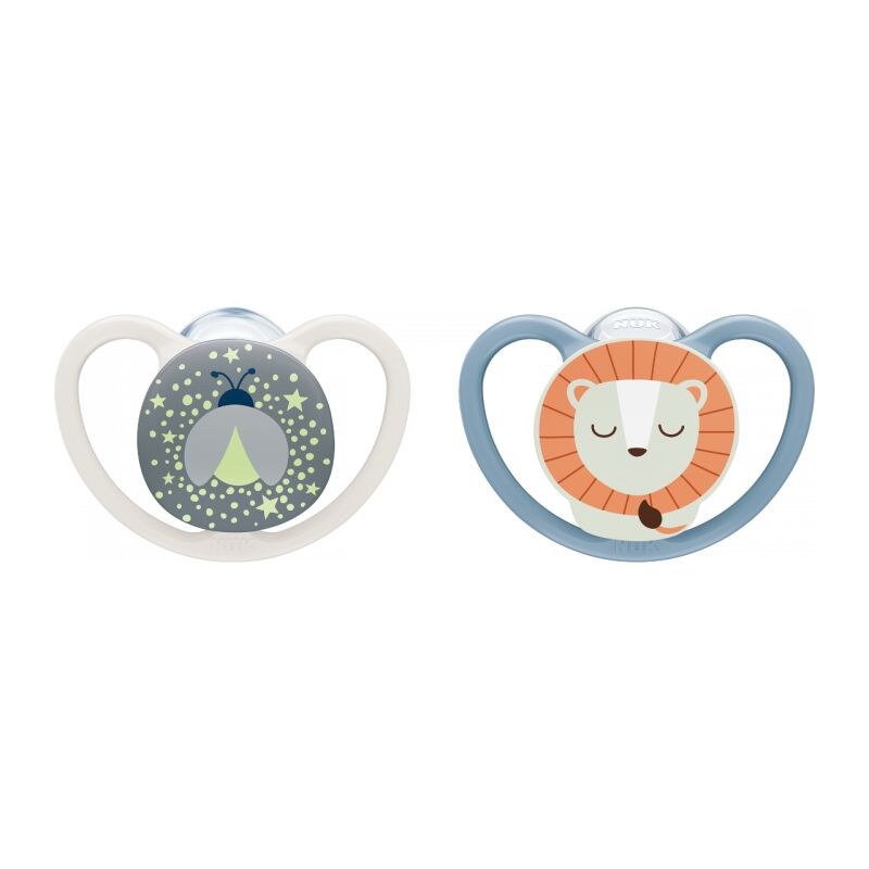 NUK Perfect Match Air Night Dudlík FIREFLY/LION 0-6m (2ks)
