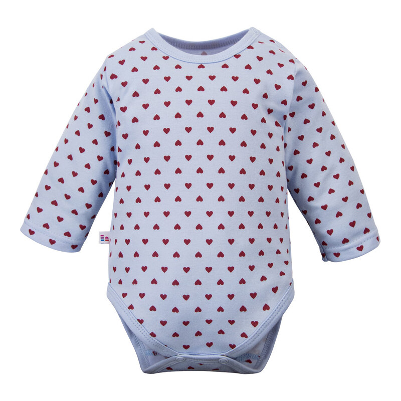 Eevi Body s dlouhým rukávem LOVE modré - 86