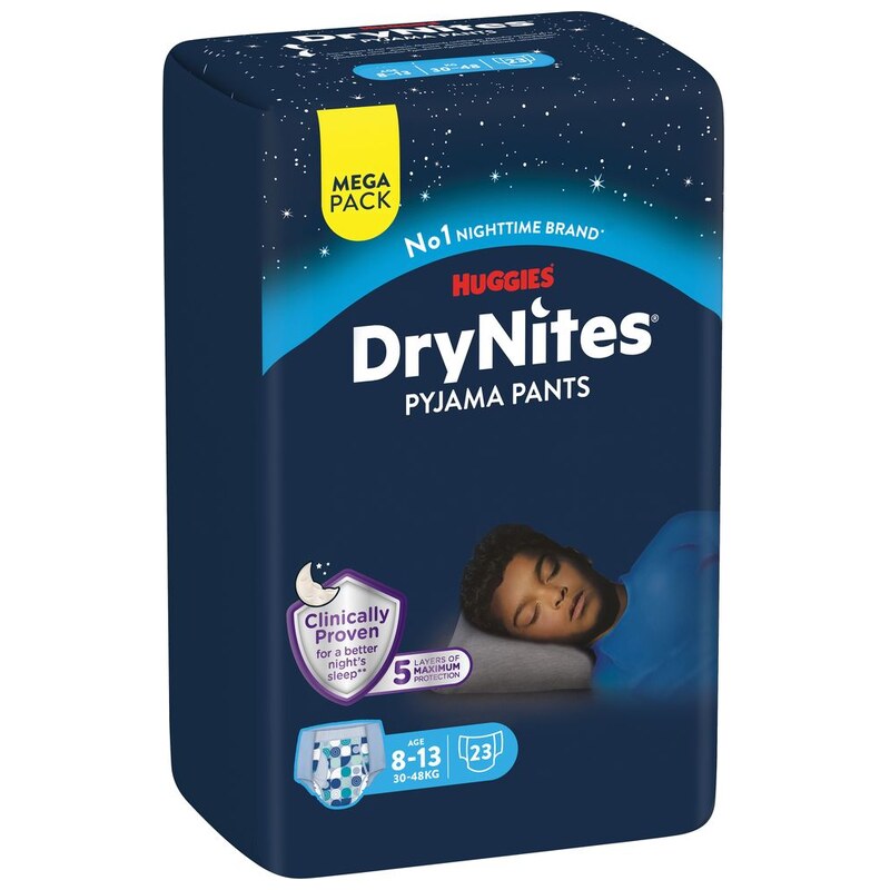 Huggies DryNites Boys Large, 30-48 kg, 23ks