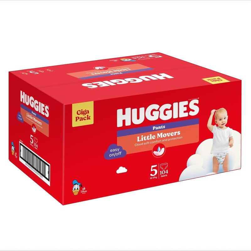 Huggies Little Movers Pants 5, 12-17 kg, 104ks