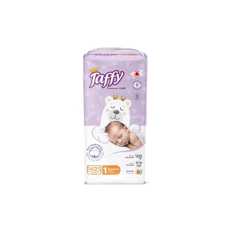 Taffy Premium Care vel. 1 NEWBORN 2-5 kg, 42 ks