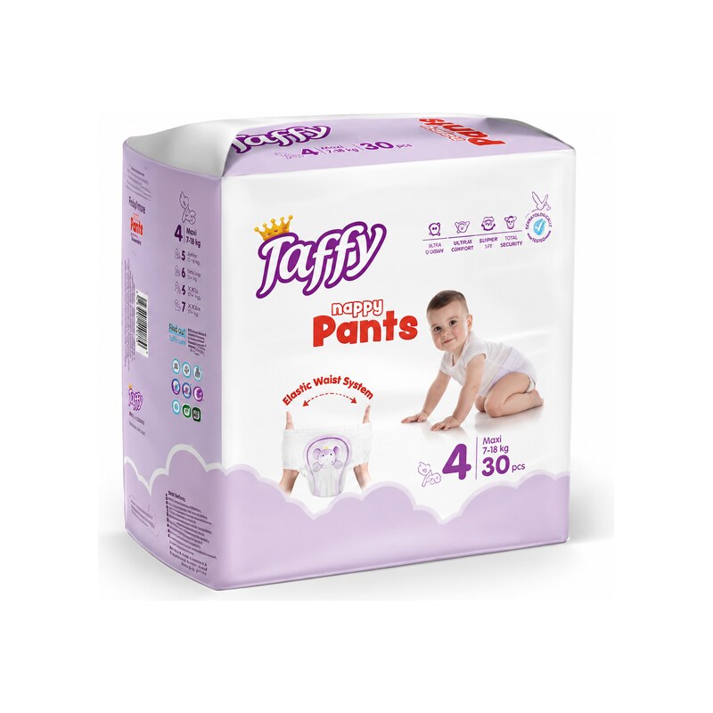 Taffy Nappy Pants 4 MAXI 7-18 kg, 30ks