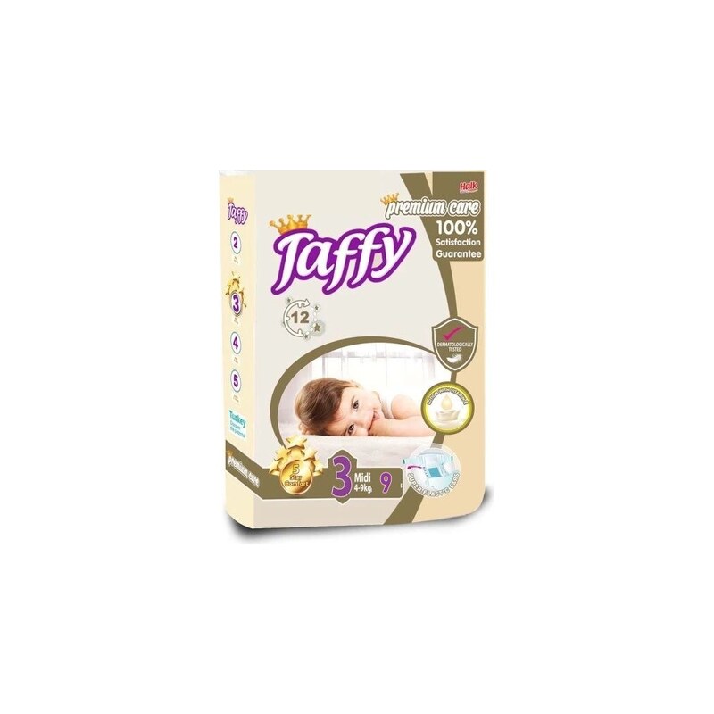 Taffy Premium Care vel. 3 MIDI 4-9 kg, 9ks
