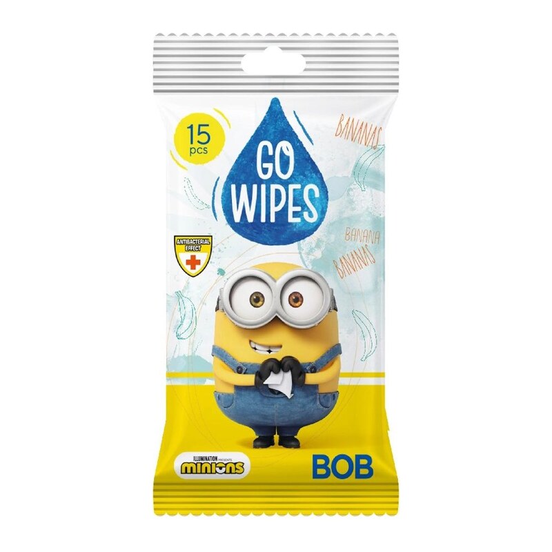 Mix Go Wipes Vlhčené ubrousky Mimoni 15ks