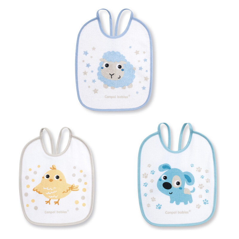 Canpol babies Bryndák froté/PVC BUNNY & COMPANY (3ks)